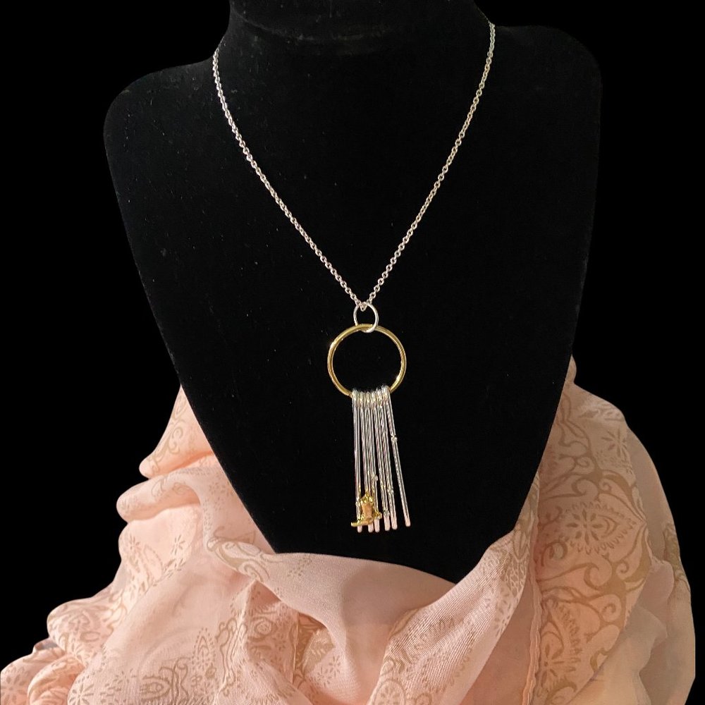 Montana Silversmith Two-tone Silver and Gold "Forget Me Not Boot" Necklace